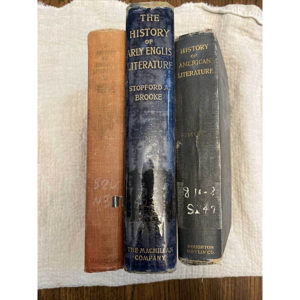 Histories Of American Literature Vintage Book Lot Of 3 Homeschool Macmillan